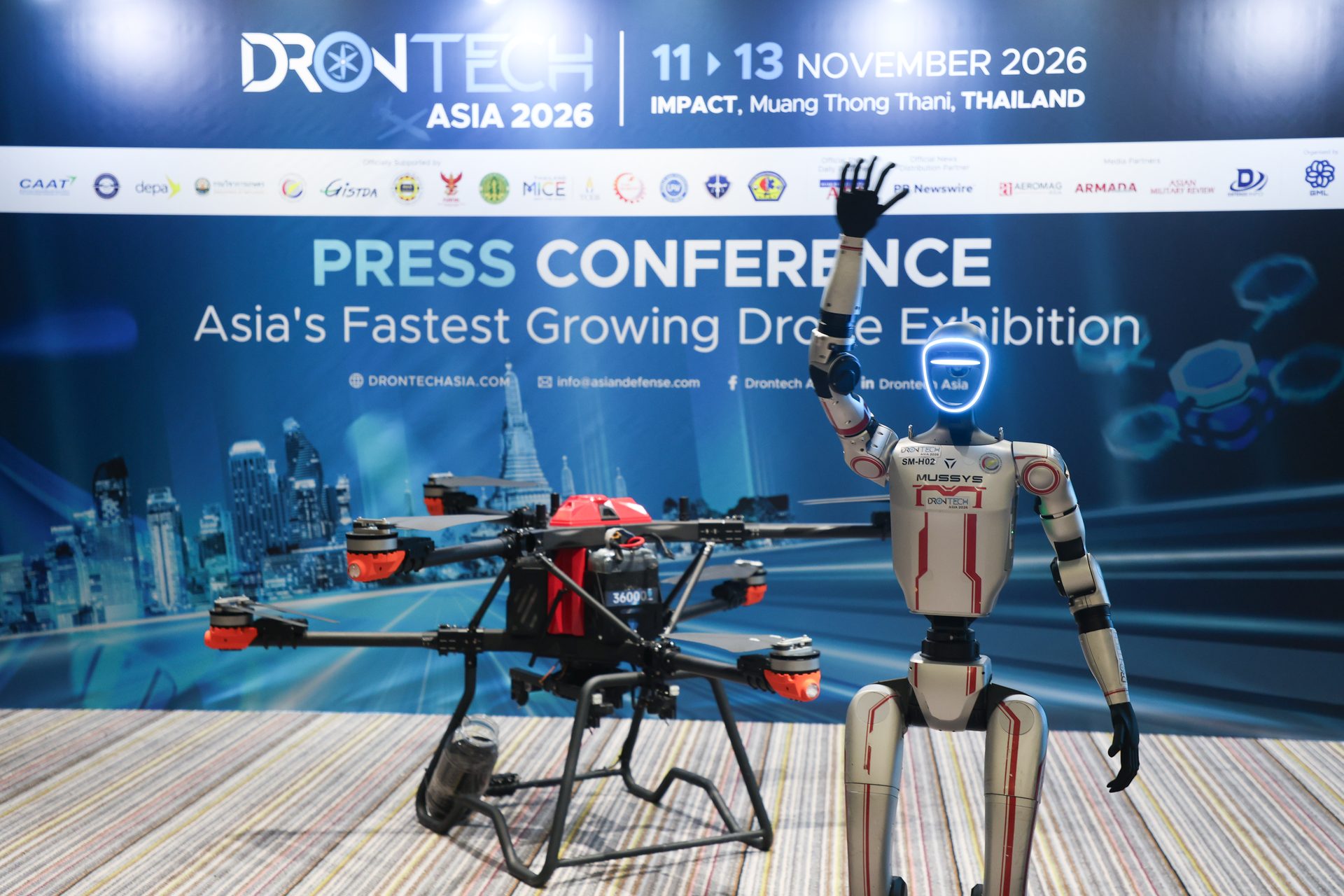 บรรยากาศงานแถลงข่าว DronTech Asia 2026
