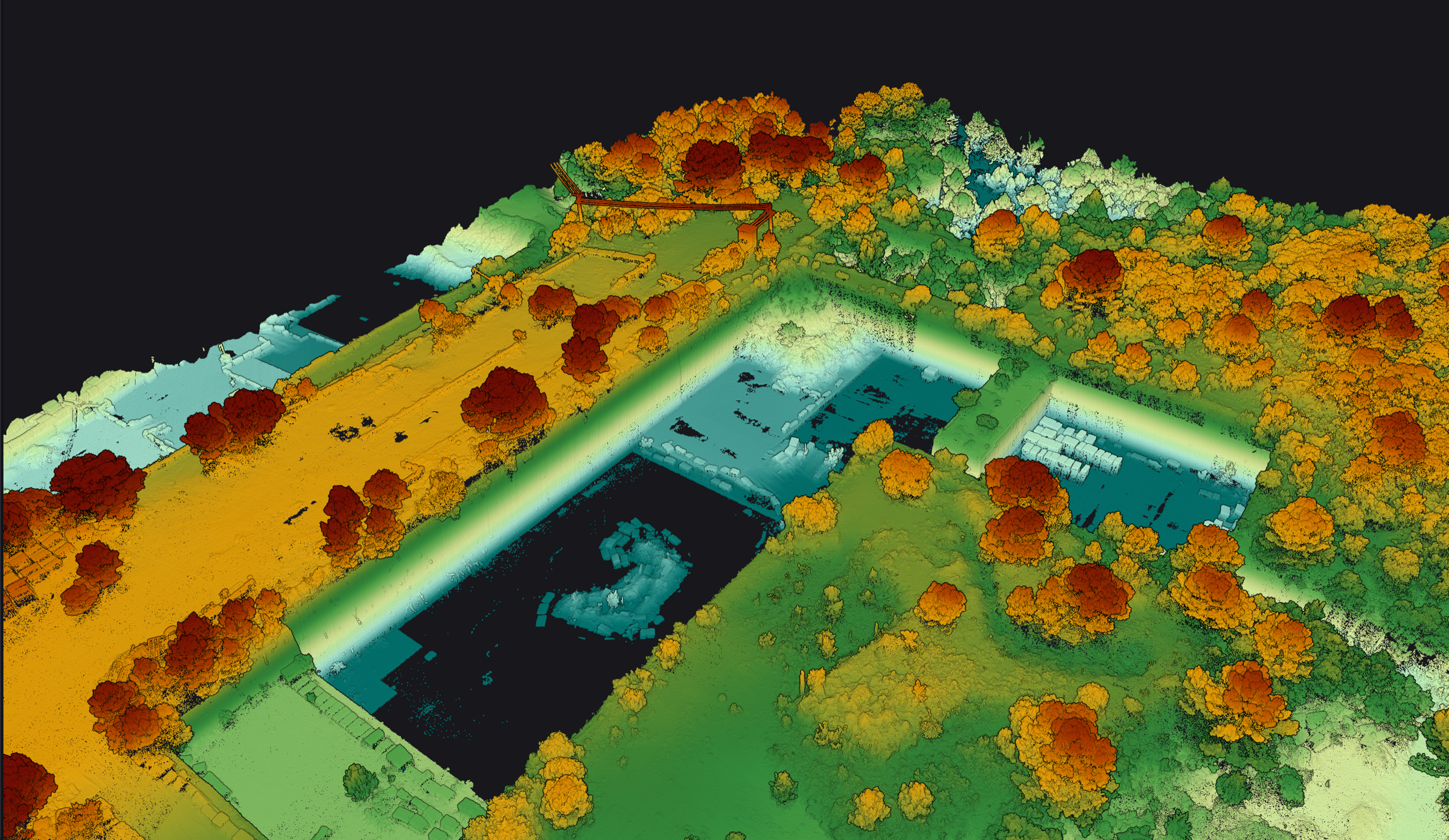 Mapper Ultra Limestone mine & trees elevation