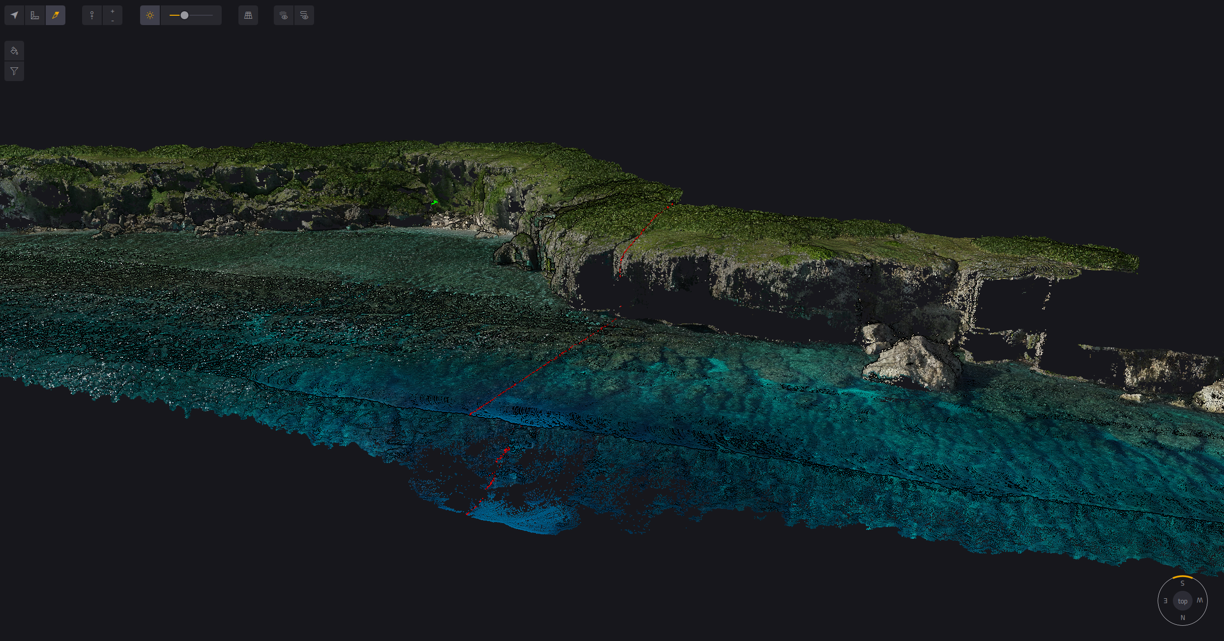 Navigator Pointclouds Colorized sea view1