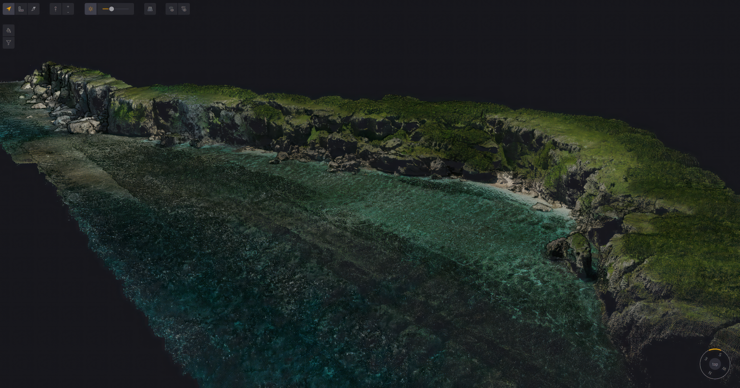 Navigator Pointclouds Colorized sea view2