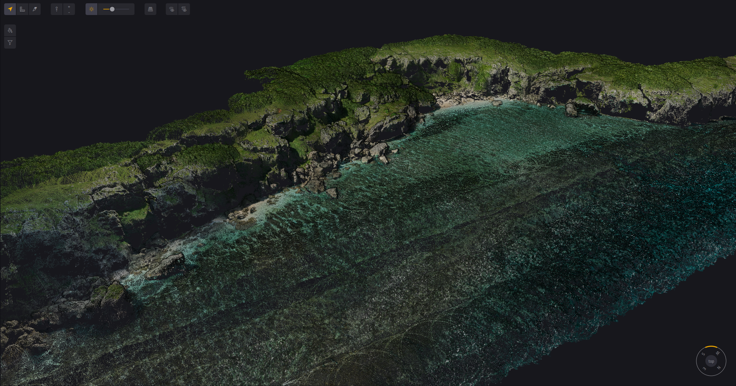 Navigator Pointclouds Colorized sea view3